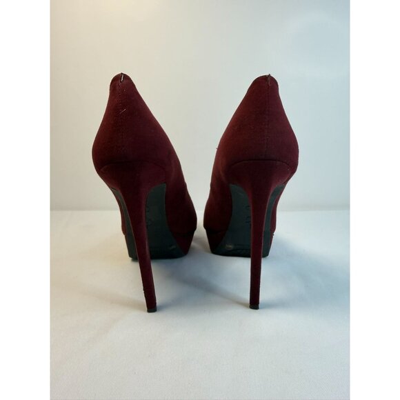 Jessica Simpson Venisse Womens Size 7.5M Burgundy Suede Platform Stiletto Heels - Picture 6 of 16